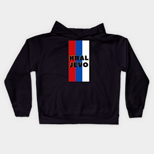 Kraljevo City in Serbian Flag Colors Vertical Kids Hoodie